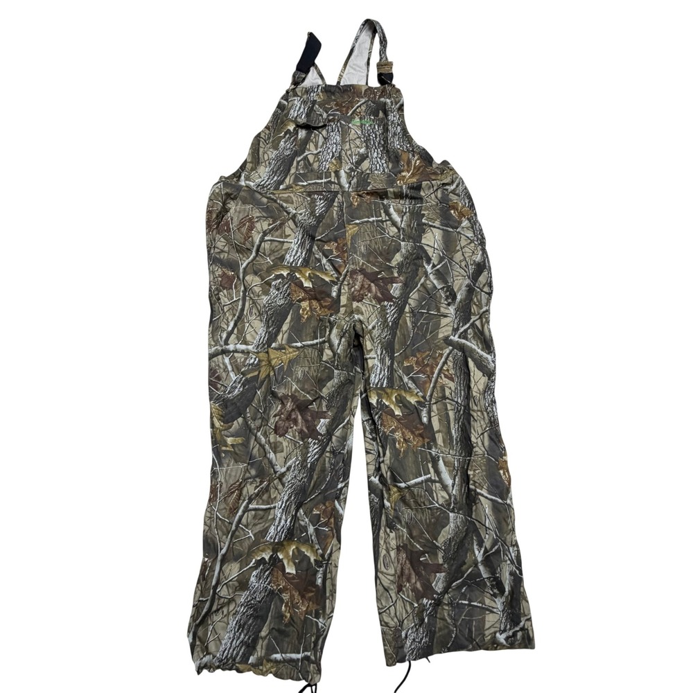 Remington Mens 2XL Realtree Hardwoods Camo Hunting Bib Overalls 100% Cotton